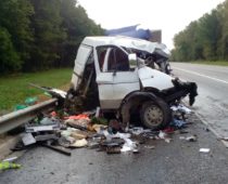 В результате столкновения четырех грузовиков под Тулой погибли два человека