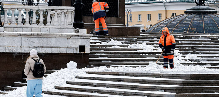 В Москве выпало до 6 см снега за прошедшую ночь